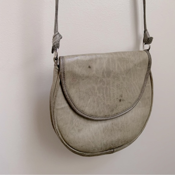 Unbranded, distressed grey genuine leather bag in XS - Picture 5 of 16